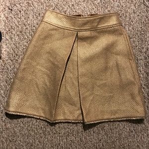 Gold banana republic holiday skirt